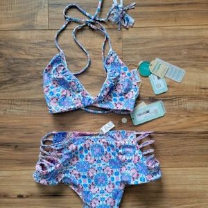 Luli Fama size L reversible bikini new with tags
